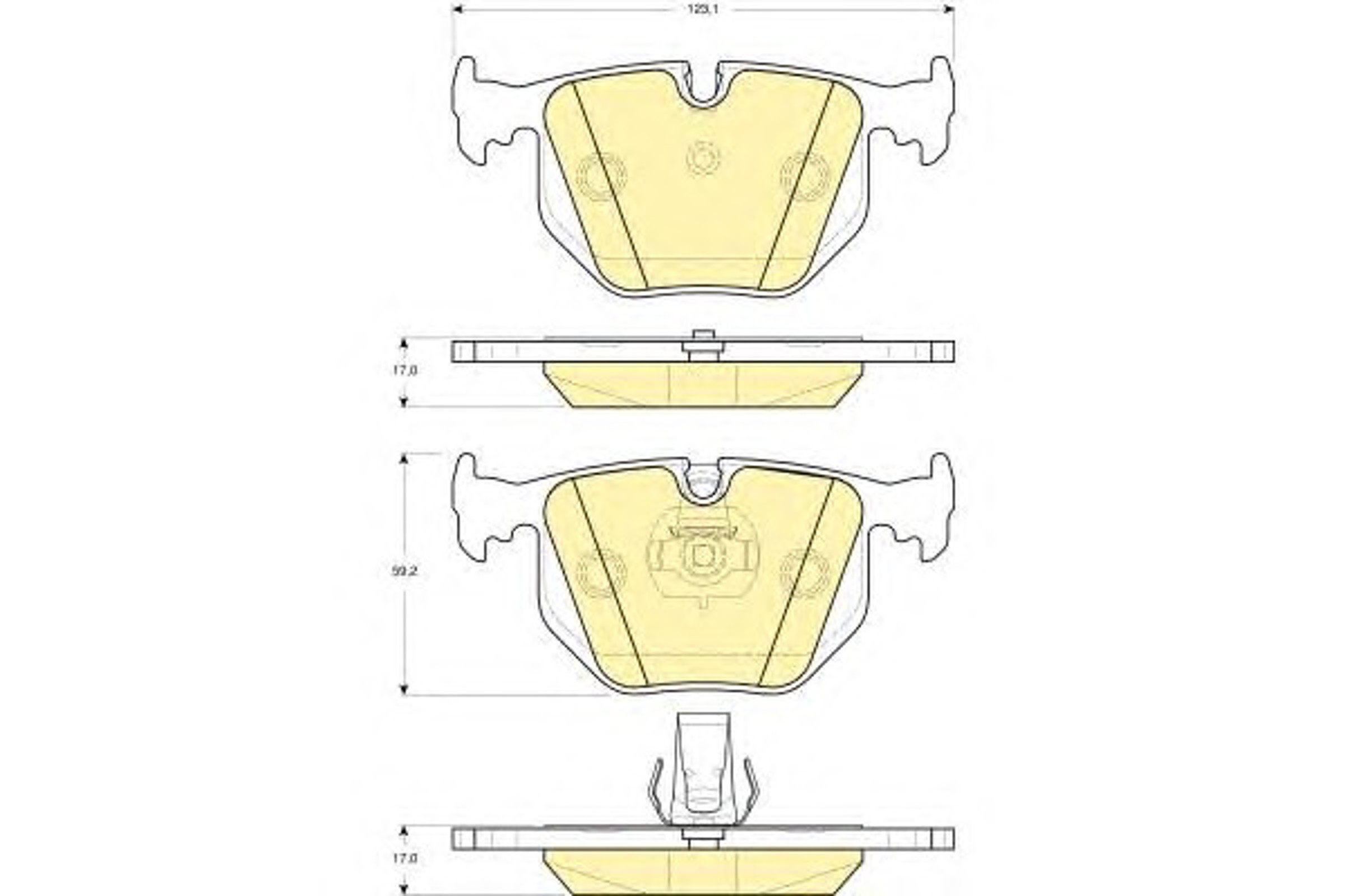 Колодки тормозные дисковые комплект GIRLING 6115272