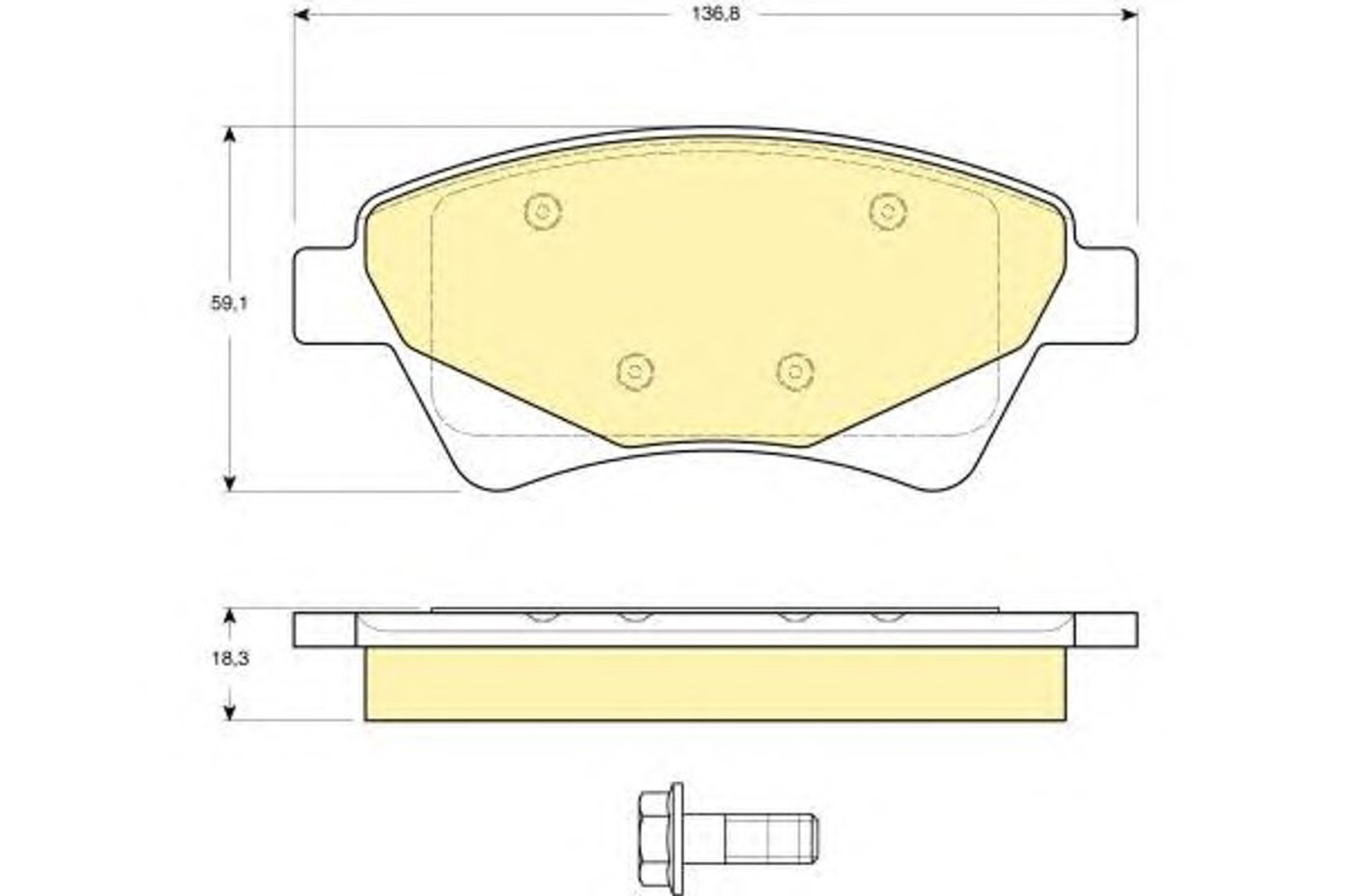 Колодки тормозные дисковые GIRLING 6115974