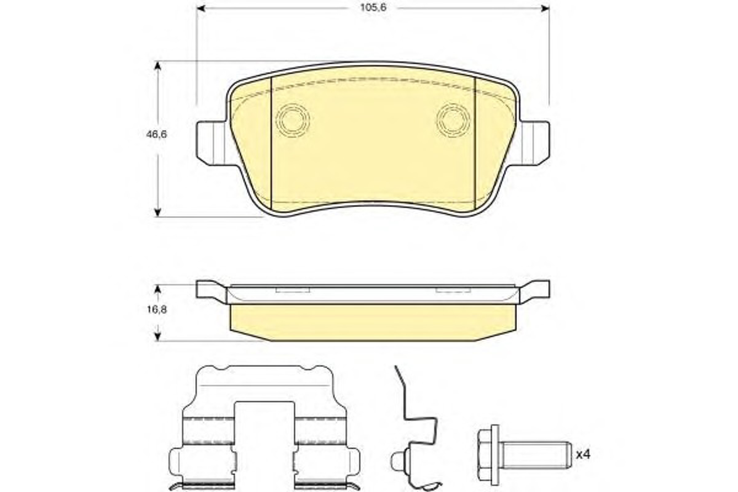 Колодки тормозные дисковые GIRLING 6116371