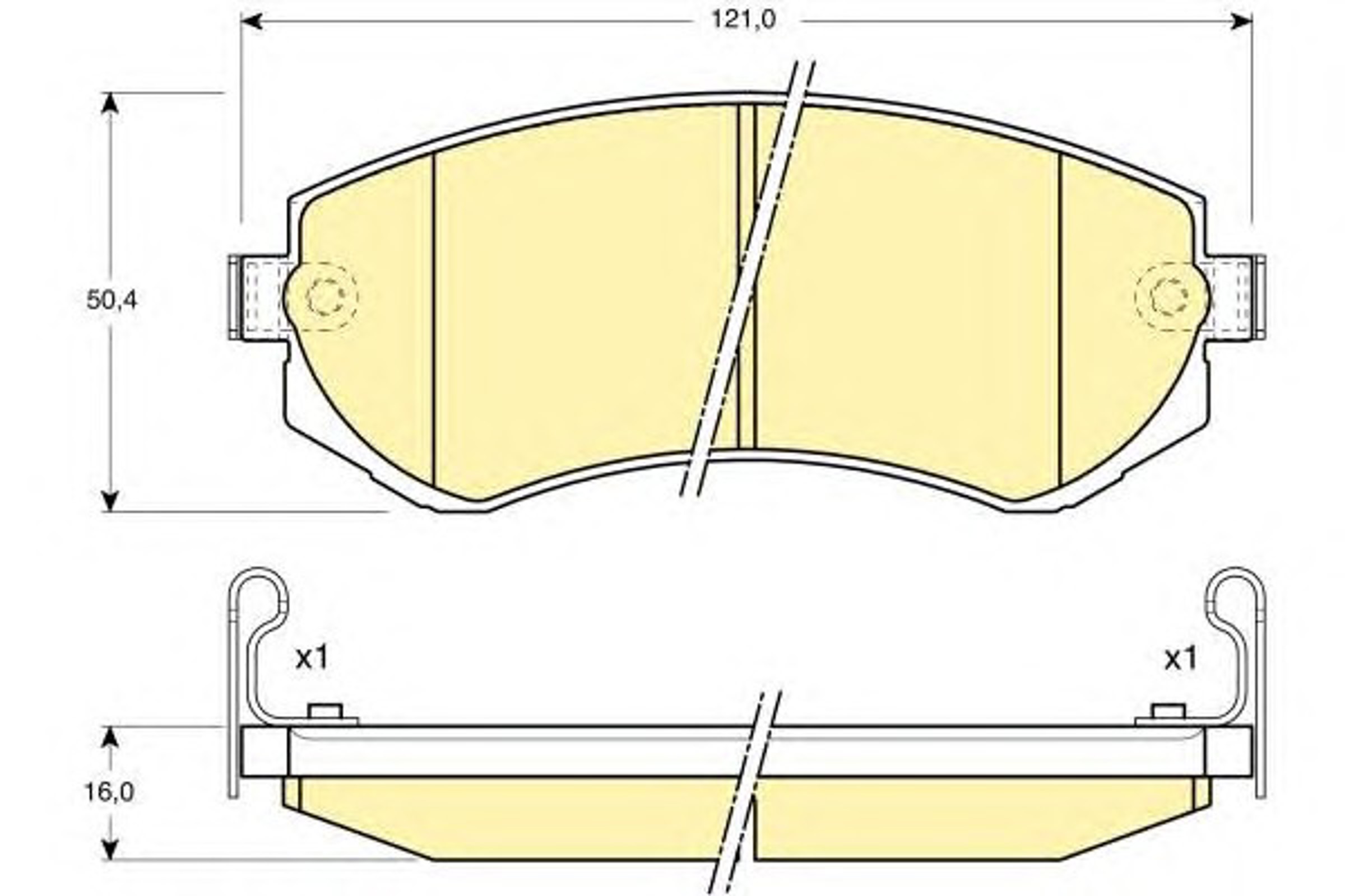 Колодки тормозные дисковые комплект GIRLING 6132089