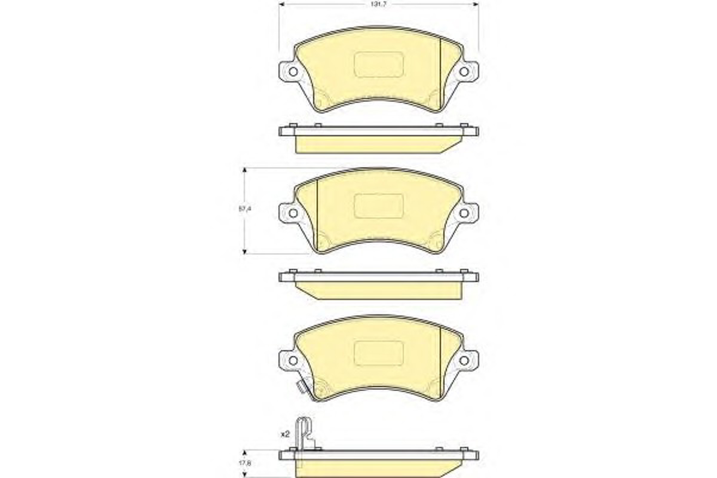 Колодки тормозные дисковые комплект GIRLING 6132881