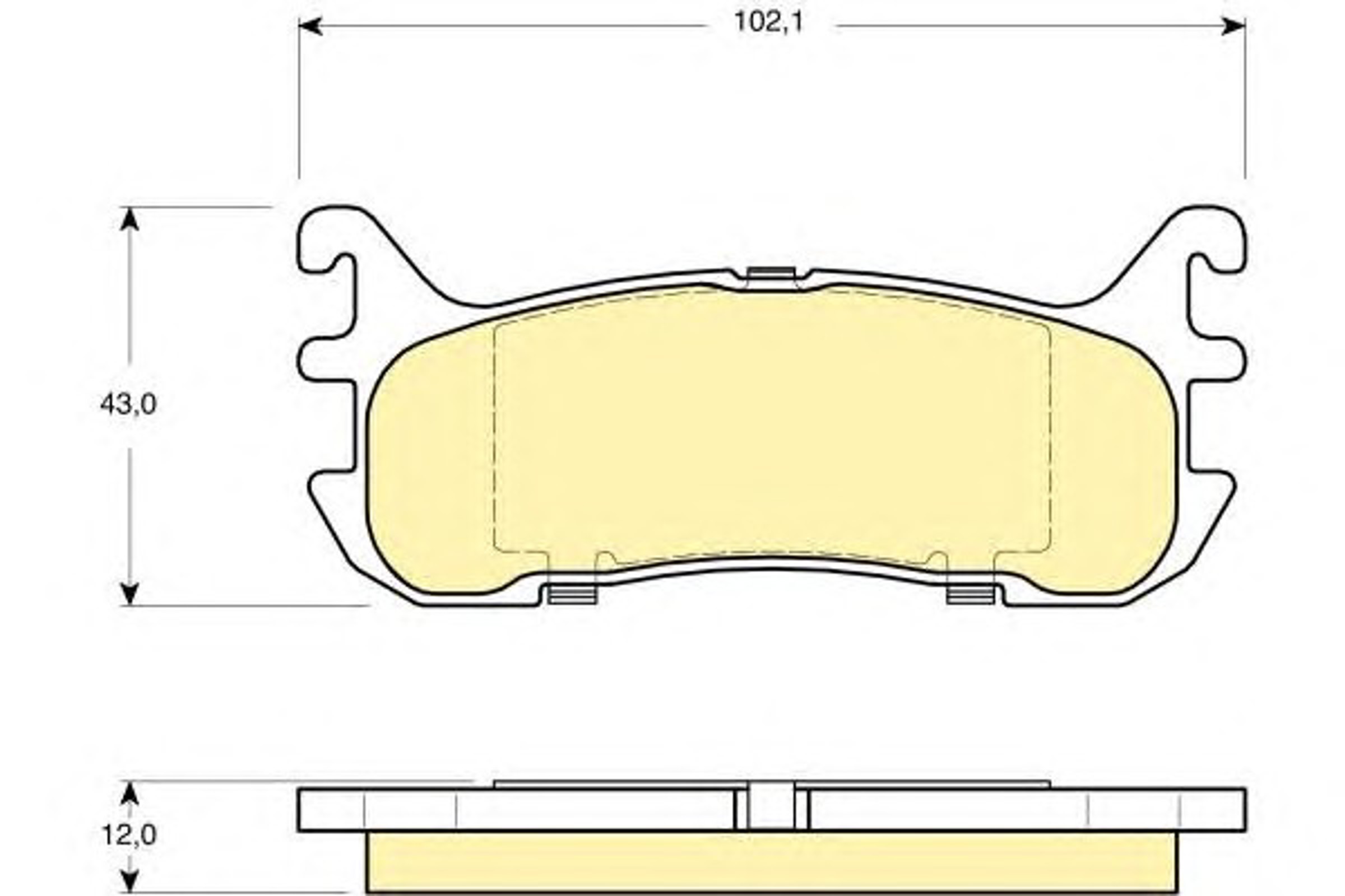 Комплект тормозных колодок дисковый тормоз GIRLING 6133199