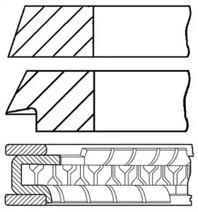 Кольца поршневые GOETZE ENGINE 08-102500-00