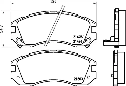 Колодки тормозные дисковые комплект HELLA/BEHR/PAGID 8DB355027-011