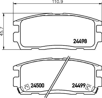 Тормозные колодки дисковые HELLA/BEHR/PAGID 8DB355028-561