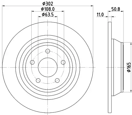 8dd355122451 диск тормозной HELLA/BEHR/PAGID 8DD355122451
