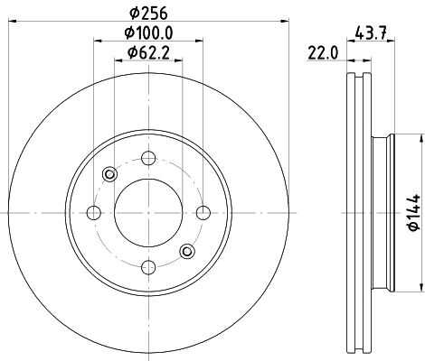 Диск тормозной HELLA/BEHR/PAGID 8DD355132-081