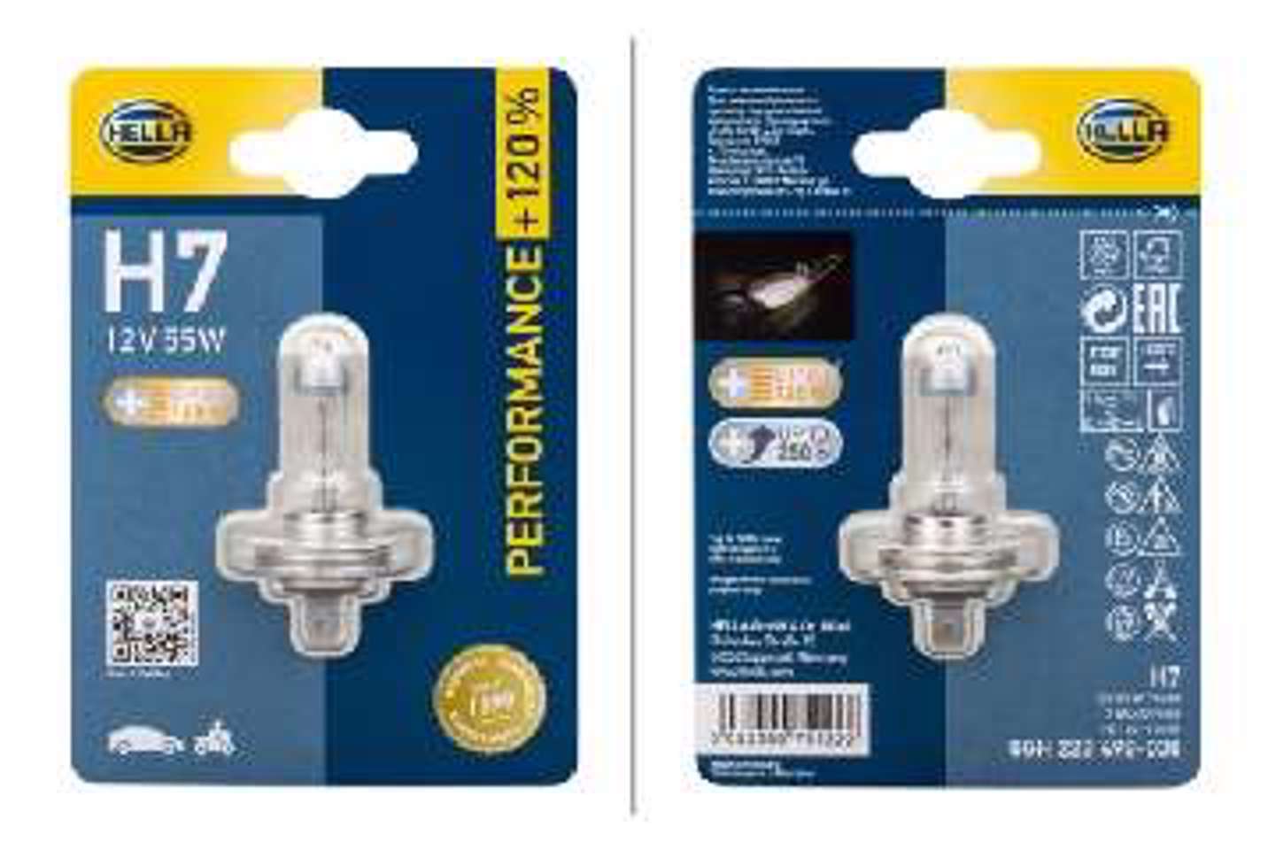Лампа накаливания h7 12v 55w px26d +12 HELLA/BEHR/PAGID 8GH223498-038
