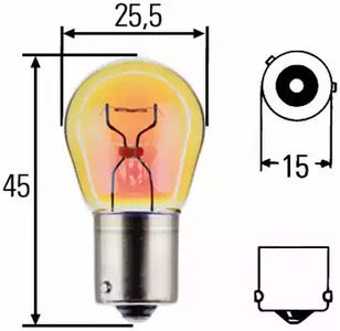 Лампа накаливания фонаря указателя поворота HELLA/BEHR/PAGID 8GA 006 841-121