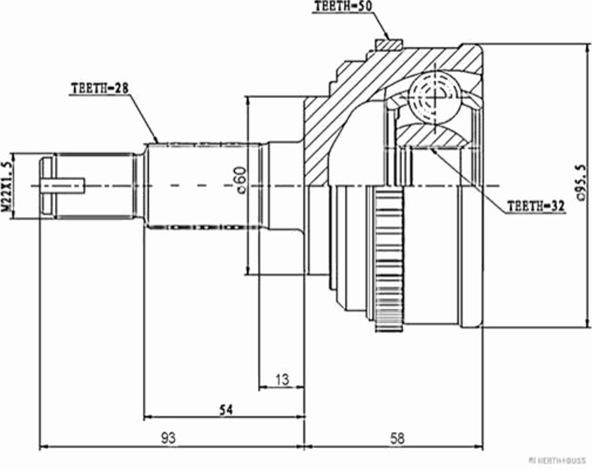 Шрус HERTH+BUSS JAKOPARTS J2824132