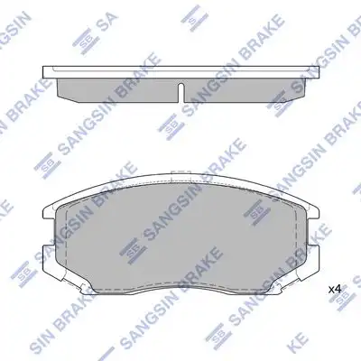 Sp1142a колодки дисковые передние