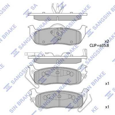 Колодки тормозные дисковые HI-Q SP1512