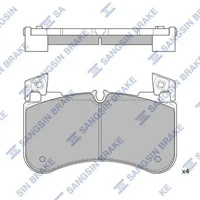 Sp4351 колодки тормозные дисковые передние