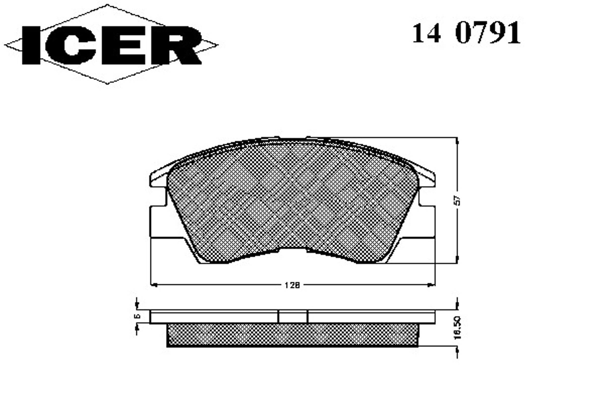 Колодки тормозные дисковые ICER 140791