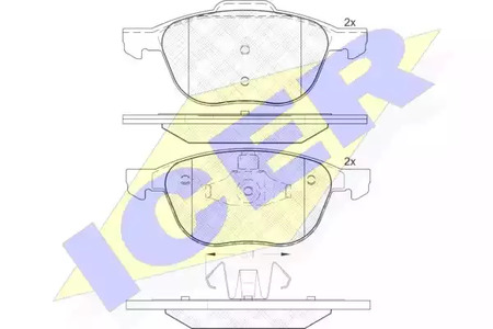 Комплект тормозных колодок дисковый тормоз