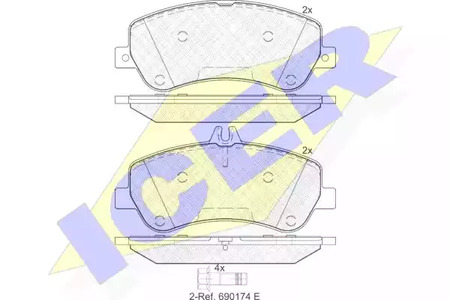 Комплект тормозных колодок дисковый тормоз