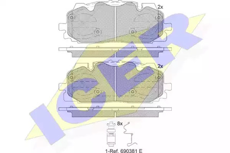 Комплект тормозных колодок дисковый тормоз