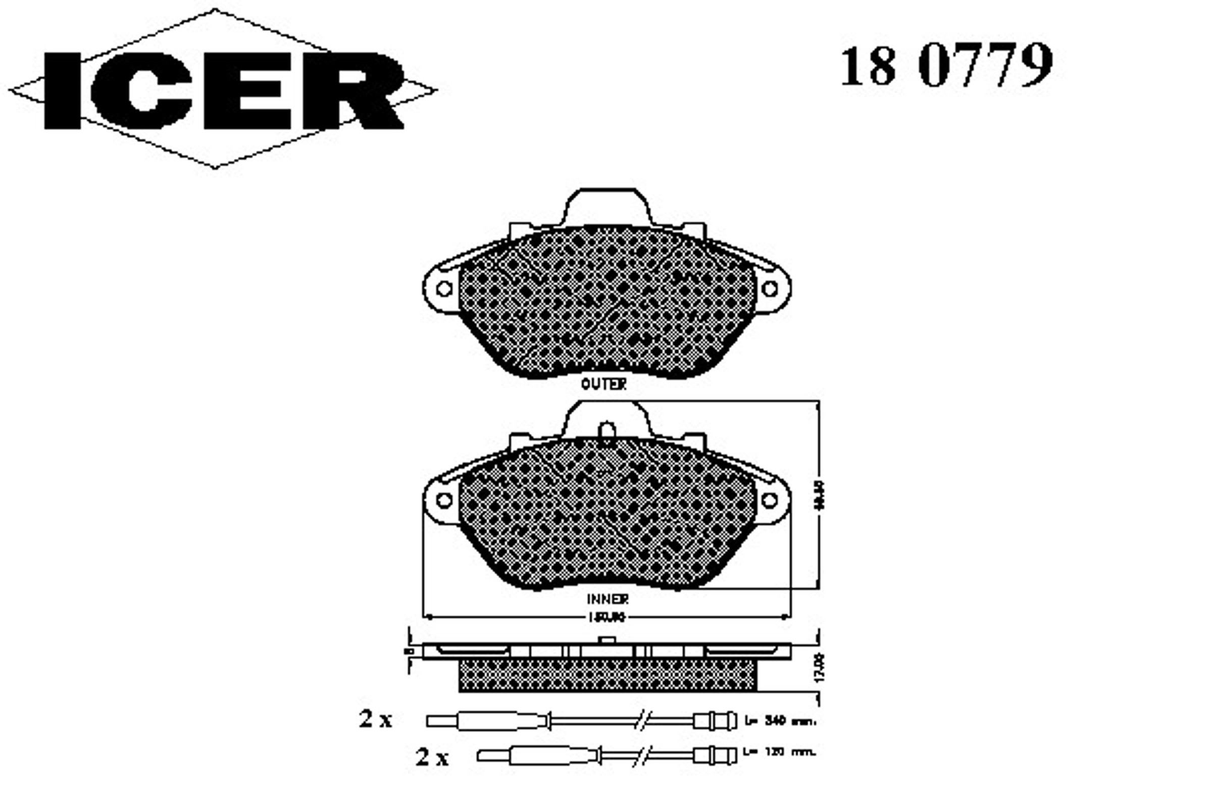 Колодки тормозные дисковые ICER 180779