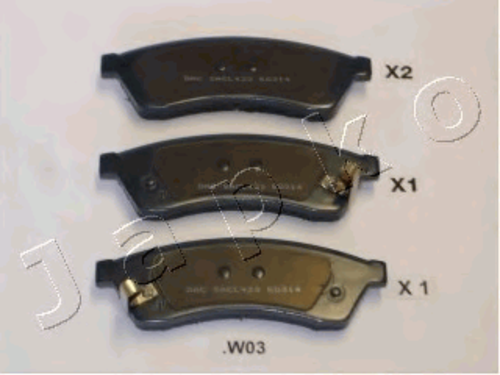 Тормозные колодки JAPKO 51W03
