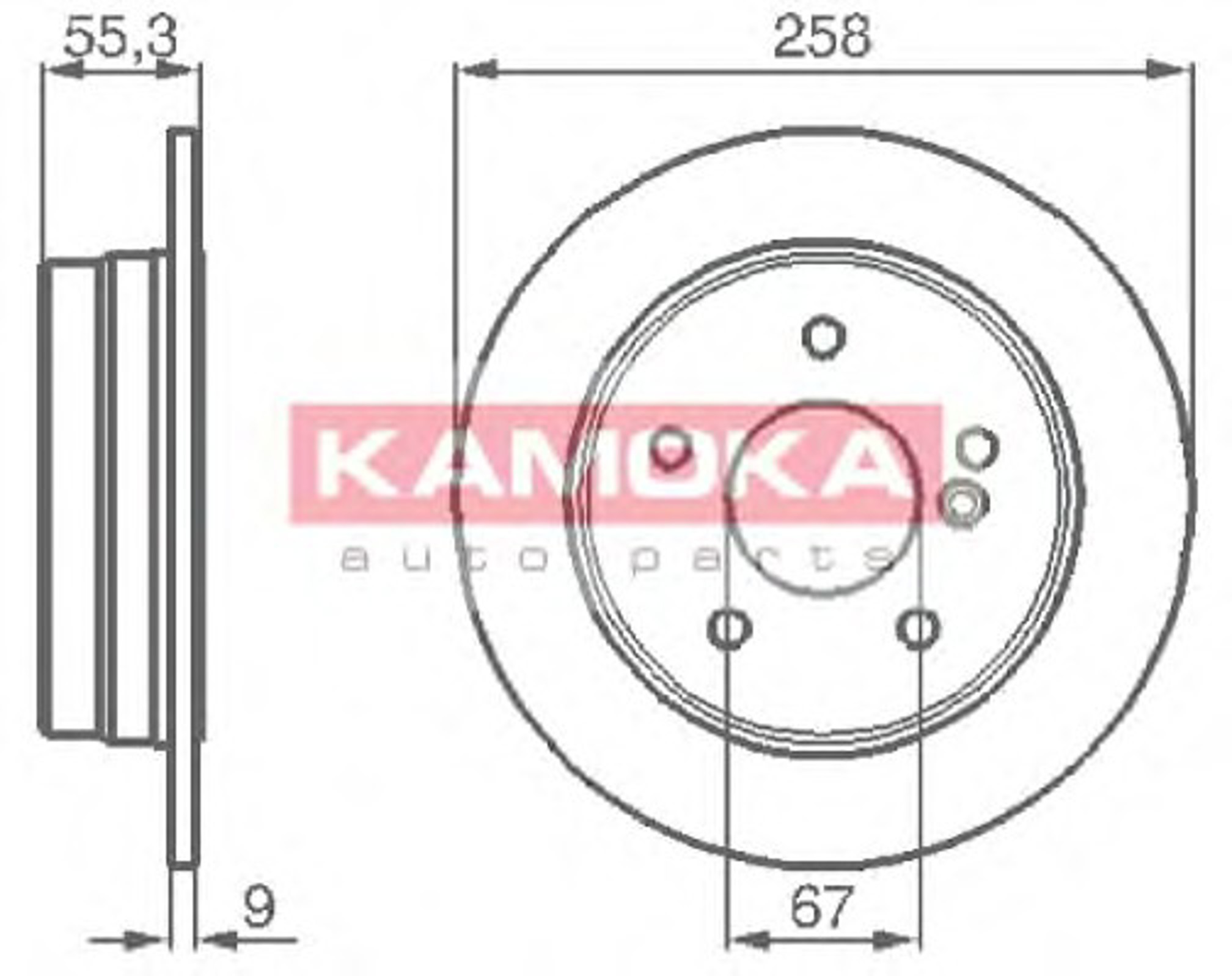 Диск тормозной KAMOKA 1031078