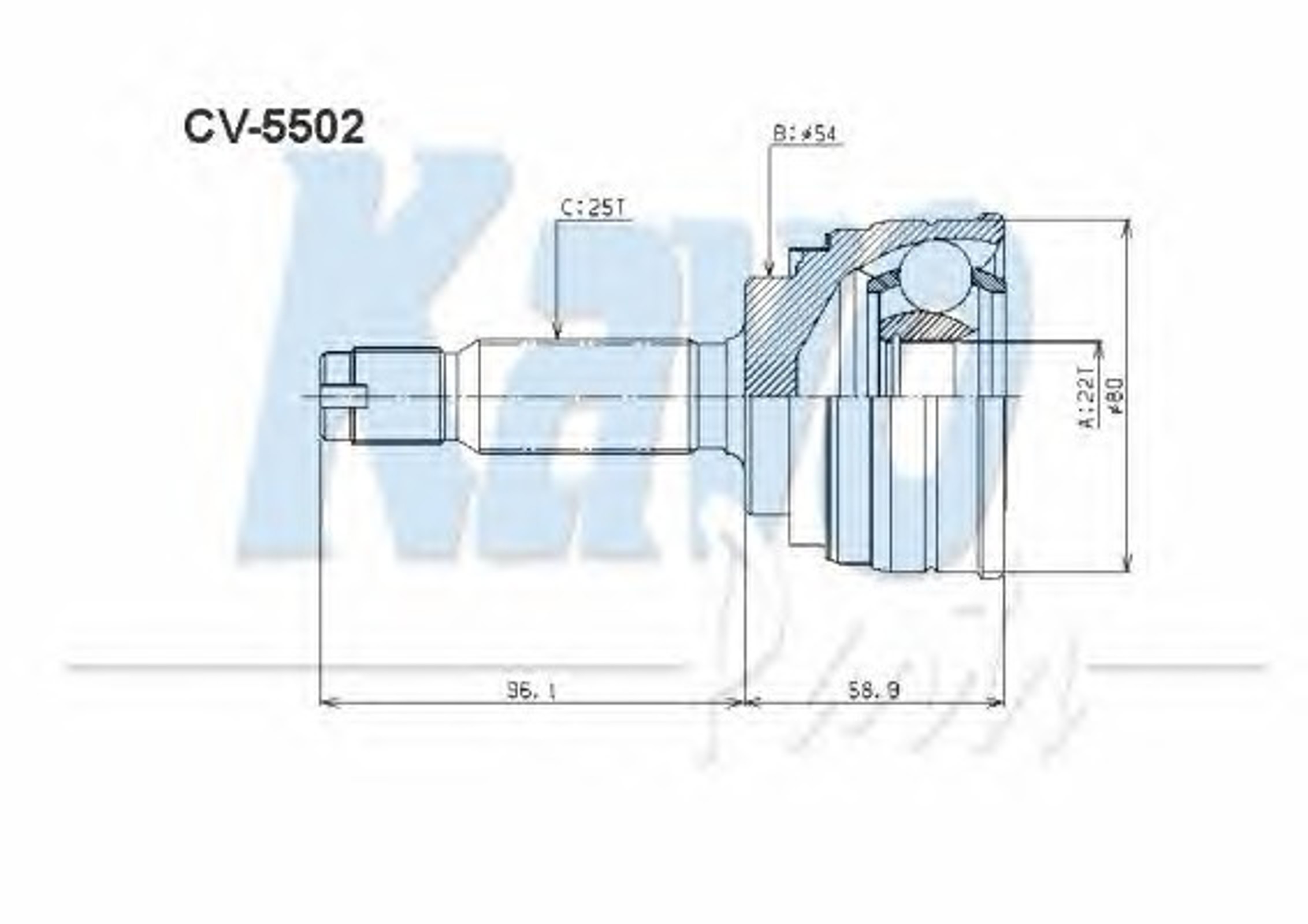 Шрус KAVO PARTS CV-5502
