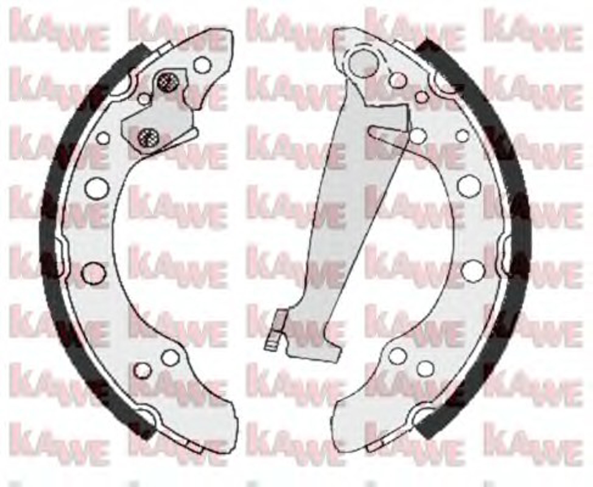 Колодки тормозные барабанные KAWE 06830