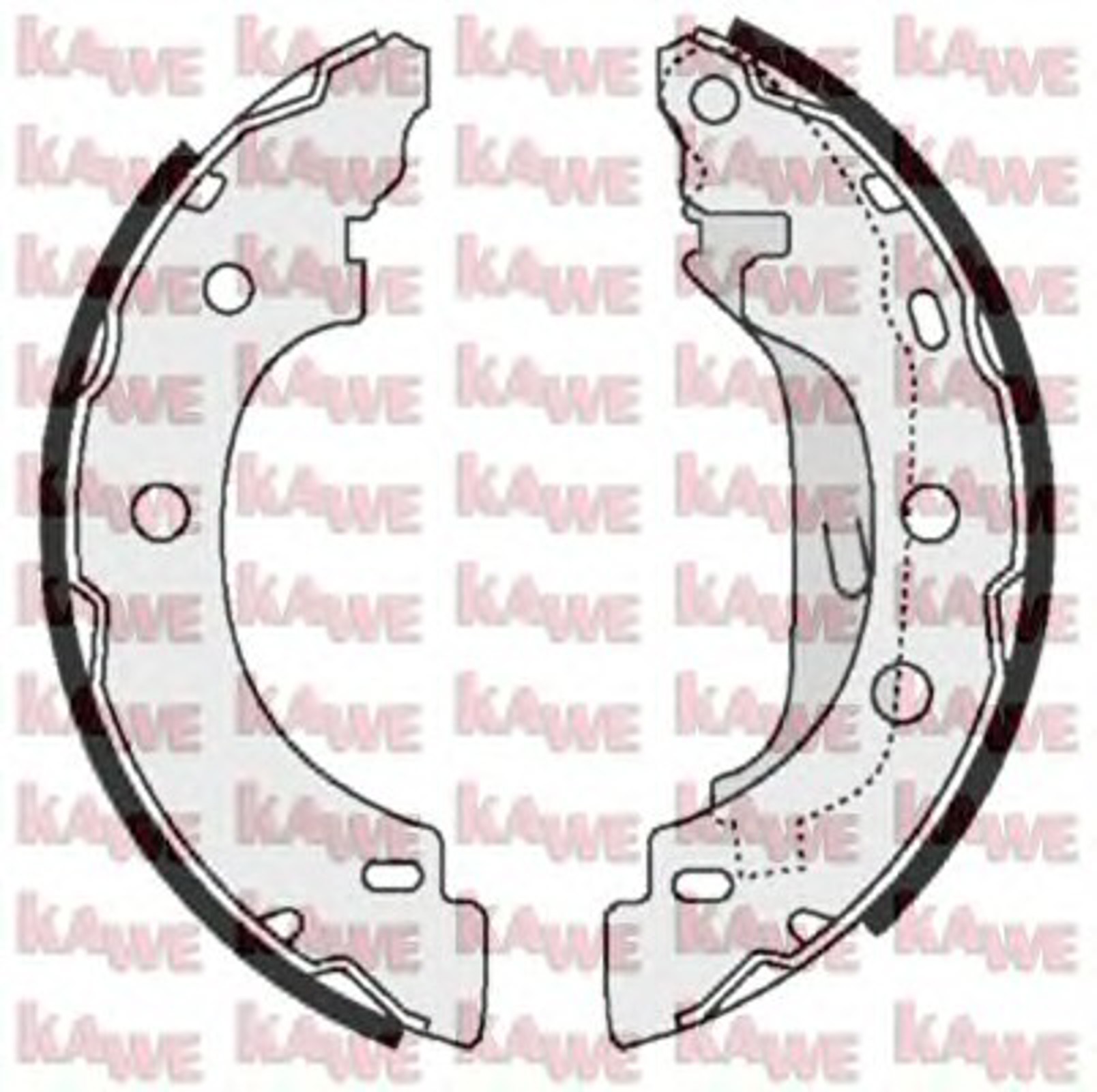 Колодки тормозные барабанные KAWE 07330