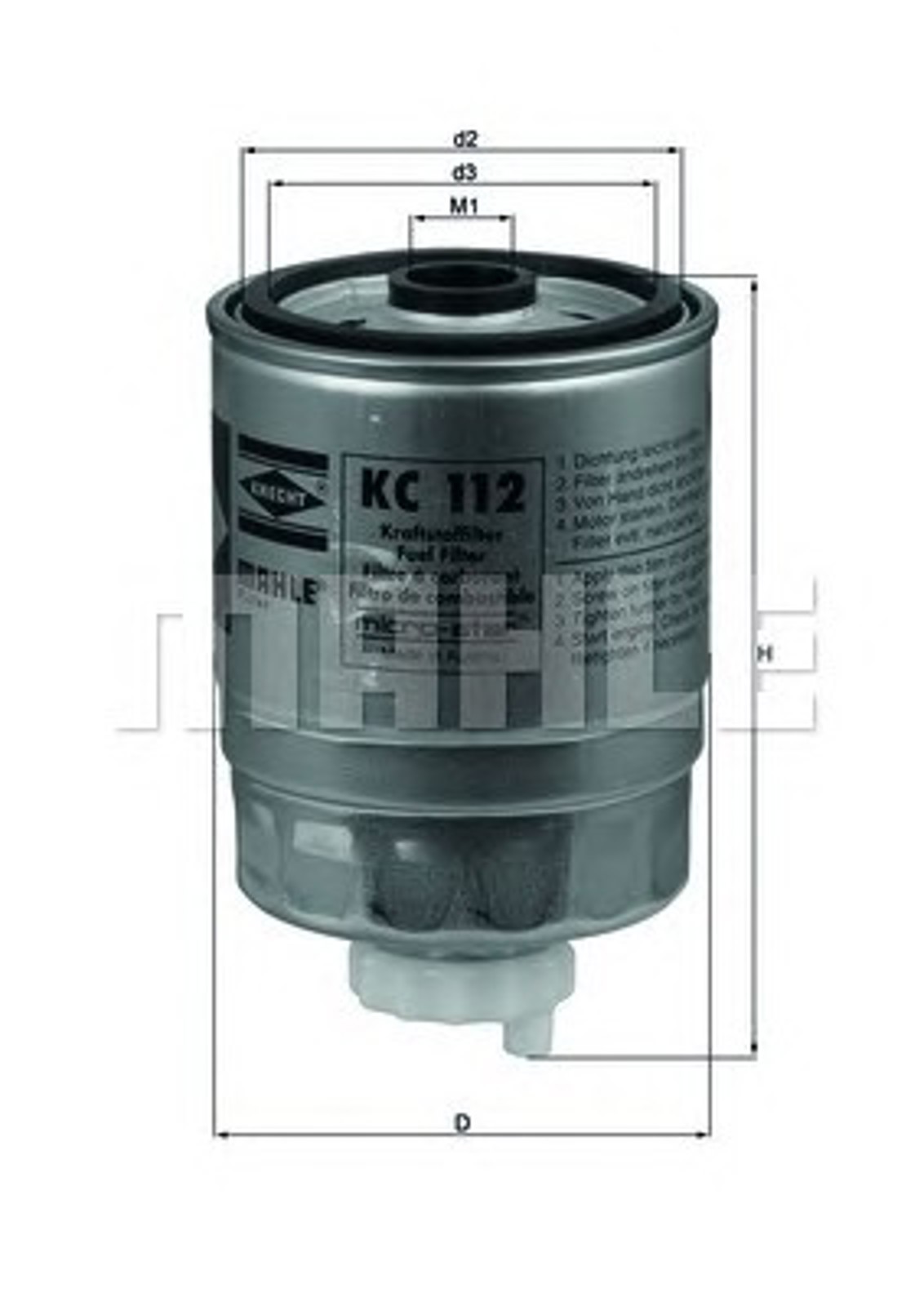 Фильтр топливный MAHLE/KNECHT KC112