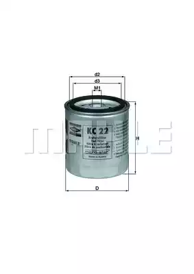 Топливный фильтр MAHLE/KNECHT KC22