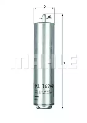Топливный фильтр MAHLE/KNECHT KL169/4D