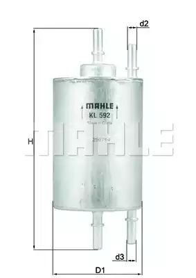 Топливный фильтр MAHLE/KNECHT KL592