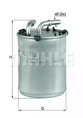 Топливный фильтр MAHLE/KNECHT KL778