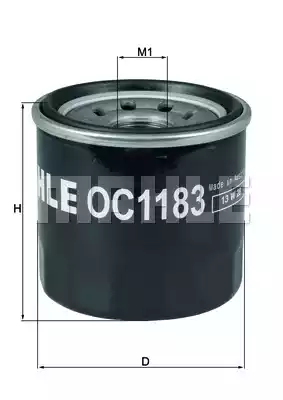 Масляный фильтр MAHLE/KNECHT OC1183