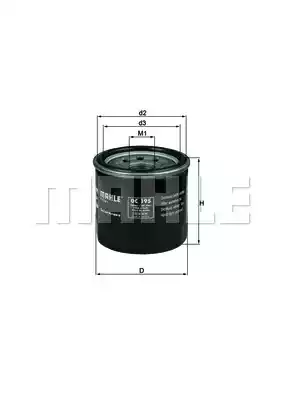Масляный фильтр MAHLE/KNECHT OC195
