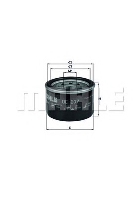 Масляный фильтр MAHLE/KNECHT OC607