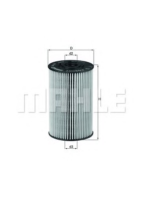 Масляный фильтр MAHLE/KNECHT OX150D1