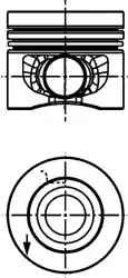 Поршень двс KOLBENSCHMIDT 40558600