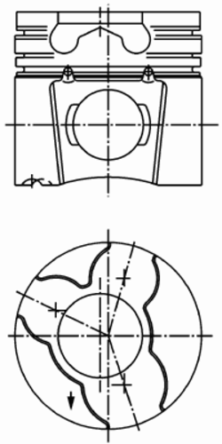 Поршень KOLBENSCHMIDT 97 412 700