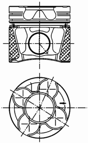 Поршень KOLBENSCHMIDT 99 534 600