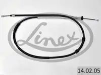 Трос стояночного тормоза лев fiat stilo 03-/ bravo 07- LINEX 14.02.05