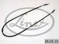 Трос стояночного тормоза лев mazda 626 ge mx6 all 2/92-97 1655/1445 мм LINEX 26.01.31