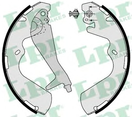 Колодки тормозные барабанные LPR 08240