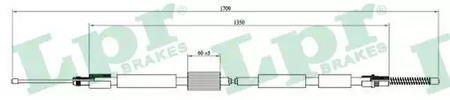 Cable parking brake