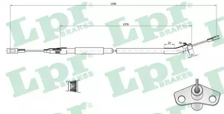 Cable parking brake LPR C0442B