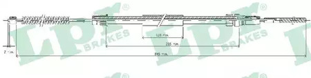 Трос стояночного тормоза lpr LPR C0626B