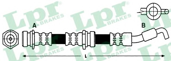 Шланг тормозной LPR 6T47920