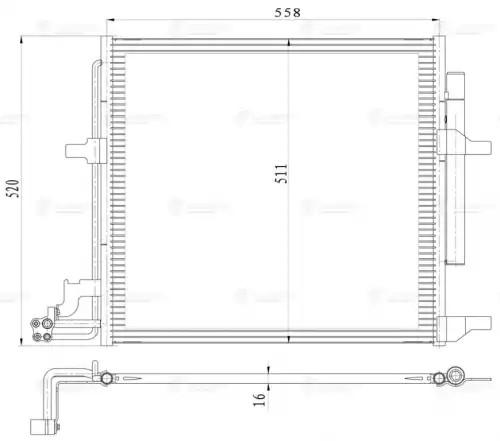 Радиатор кондиционера LUZAR LRAC3018