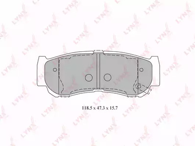 Комплект тормозных колодок дискового тормоз LYNXAUTO BD-3616