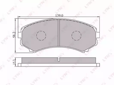 Комплект тормозных колодок дискового тормоз LYNXAUTO BD-5506