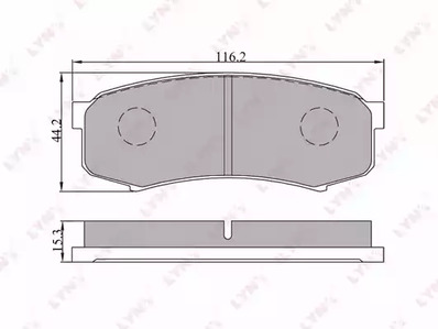 Комплект тормозных колодок дискового тормоз LYNXAUTO BD-7505
